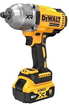 DEWALT DCF900P2T-GB 18V XR Brushless 1/2 High Torque Impact Wrench Hog Ring 1396Nm with 2 x 5Ah Batteries in TSTAK