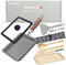 DXBVIEX Juego de 9 sartenes Tamagoyaki, sartén para tortilla japonesa antiadherente con tapa, sartén cuadrada para huevos japoneses rectangulares de 7 x 5 pulgadas, color gris