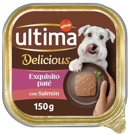 Ultima Fit & Delicious para Perros Mini paté en tarrina Sabor Salmón - Caja 22x150g