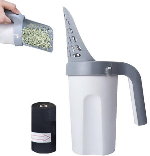 Meowbud Kotschaufel, Katzenschaufel für Katzentoilette, Katzenstreu Mülleimer, Katzenschaufel für Katzentoilette (A)