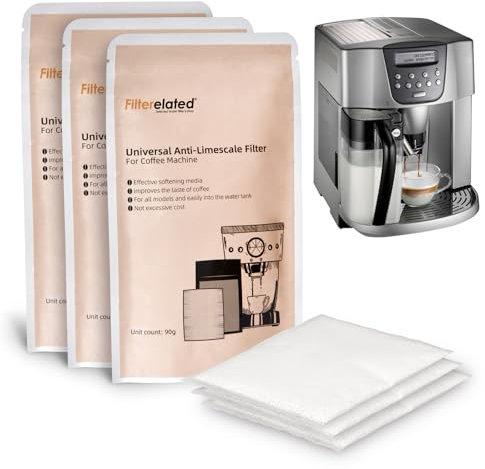 Universal Antikalk-Filter Filterbeutel Entkalkung Wasserenthärter SoftBalls Antikalk-Kügelchen Resin Coffee Filter Water Filters für alle Kaffeemaschinen (90g per pack) (3)