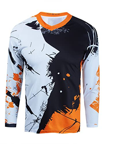 Camiseta de ciclismo para niños, de manga larga, para motocross, bicicleta de montaña, ropa de descenso, 8 Años