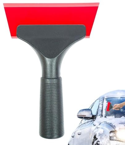 Rasqueta de limpieza de coche portátil – Limpiaparabrisas de silicona, herramienta flexible de mango largo | raspador de todo uso para la limpieza del parabrisas, el y las ventanas, duradero y