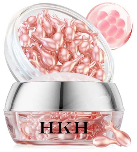 HKH Retinol Serum Capsules for Face: Anti-aging Wrinkle Skincare Serum with Vitamin A & Vitamin E for Women 25-55 - Moisturizing Smoothing Fine Lines & Firming Skin - Travel Friendly (38 Capsules)