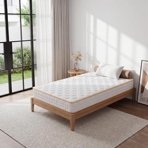 DEWINNER Matelas 90x190 cm, Matelas en Mousse à Mémoire de Forme Haute Densité,Fermeté Moyenne,Épaisseur 18cm,Hypoallergénique,Sommeil Isolé,7 Zones,Réversible à Deux Faces Utilisables