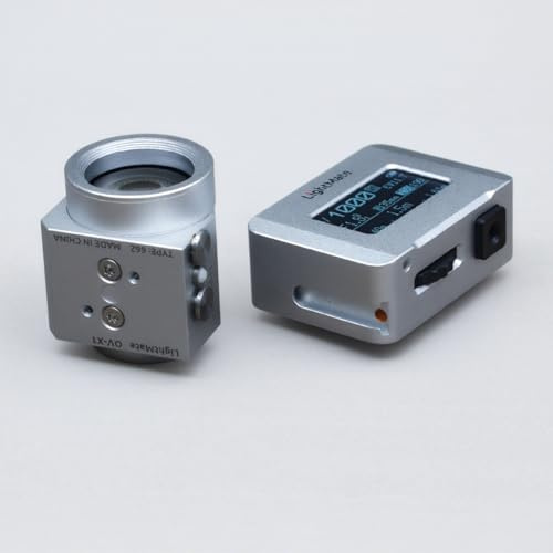 LightMate Area 2S Light Meter Photography & OV-X1 17° Retro Viewfinder, 0.96 Large OLED Screen, Ultra-Compact, Rechargeable Battery, for Leica & Other Film Cameras, Sliver