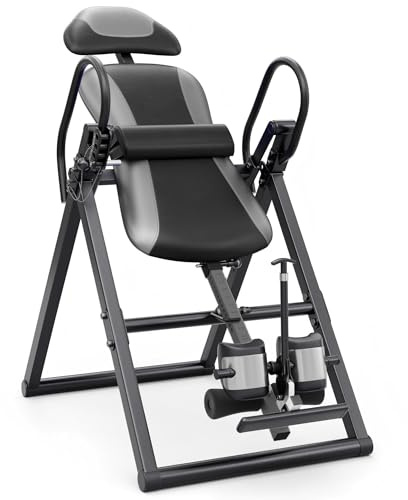 Dripex Tabla de Inversión Mesa de Inversión Plegable, Equipo para Gimnasio en casa Entrenamiento con máquina de Estiramiento de Espalda para aliviar el Dolor