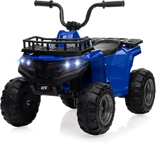 Garvee Quad Eléctrico Niño 12V, Coche Eléctrico para Niño ATV, Coche Eléctrico 2 Velocidades, Coche Eléctrico para Niño, ATV para Niños de 2 a 5 años (Azul)