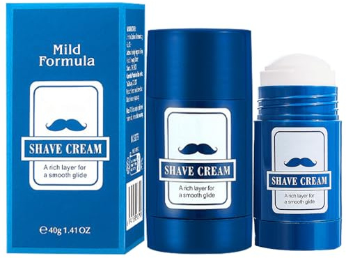 Acunny Crema da barba da viaggio – Crema idratante 40 g per la rasatura – Stick 2 in 1 Cura Barba & Depilazione Viaggio Casa