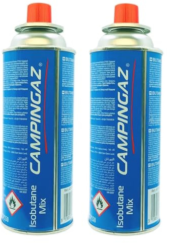 DISPAU Pack de Cartuchos de Gas Butano Recambio y Portable de Gas Butano CP250 Compatible para Cocina Portátil, Soplete Soldador,227 Grs para Hornillos de Camping. (CAMPINGAZ (2 UNDS), 2, Unidad)
