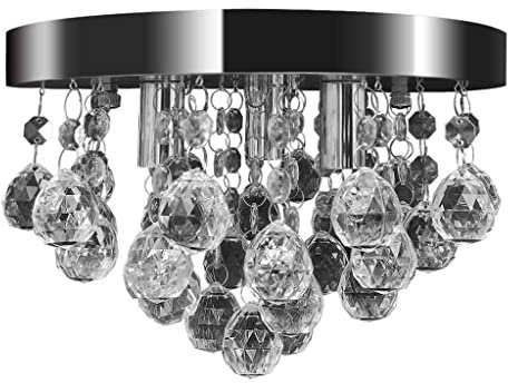 vidaXL Lustre Plafonnier Contemporain Cristal Lampe Lampe Suspendue Eclairage