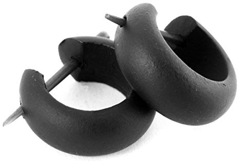 ISLAND PIERCINGS - Creolen aus Holz, Piercing Design, Handarbeit ER229, Holz