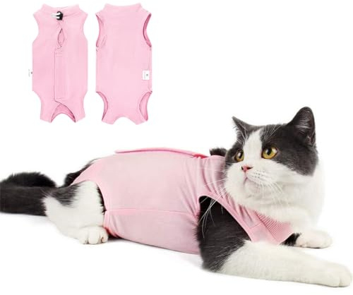 Cat Recovery Suit for Abdominal Wounds Cat Onesie After Surgery Female