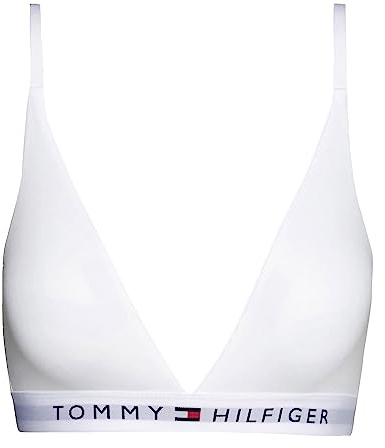 Tommy Hilfiger Sujetador Triangular Elástico para Mujer, Blanco (White), XS