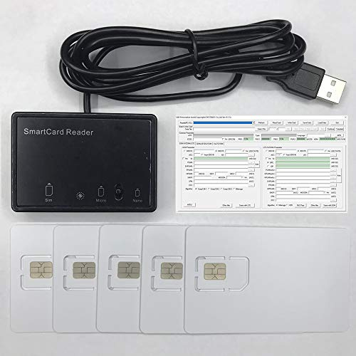 OYEITIMES LTE Schede Programma Kit Strumenti di Schede SIM Lettore di Schede SIM Writer Programmatore+5PCS Schede 4G LTE USIM Programmabili+5G Strumenti Software