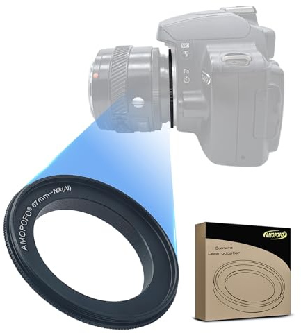 67mm Macro Lens Reverse Ring Compatible with for Nik-F D300,D300S,D700,D800 D40,D50,D60,D70,D90,D3000,D3100,D3200,D5000,D7000,with 67mm Filter Thread Lens.Macro Shoot(67mm-Nik(Ai))