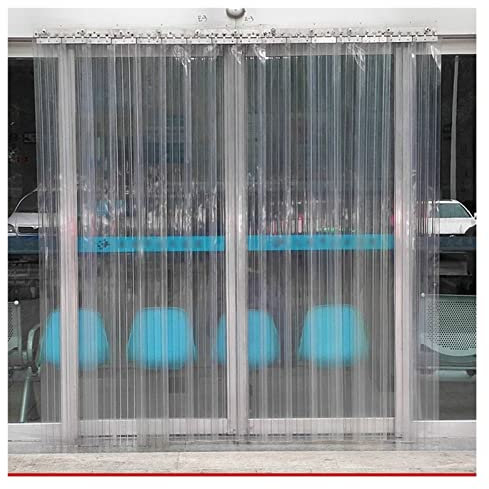 WBBML Transparente PVC-Lamellen Lamellenvorhang Wasserdicht Wärmeisolierung, für Lager, Garage, Restaurant, Anpassbar (Color : 1.3mm, Size : 1.2x2.2m/3.94x7.22ft)