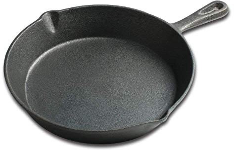 Stekpanna Multifunktionsgjutjärnspanna Utomhuskokkärl Gjutjärn Plattspis Stek Stekpanna BBQ Kokkärl för alla spisar inklusive induktionsstekpanna (Storlek:30,5cm) ()