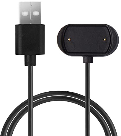 kwmobile USB Kabel Charger kompatibel mit Huami Amazfit Cheetah/GTS 4 / GTR 4 / GTR 4 Pro Ladekabel - Smart Watch Ersatzkabel - Fitnesstracker Aufladekabel in Schwarz
