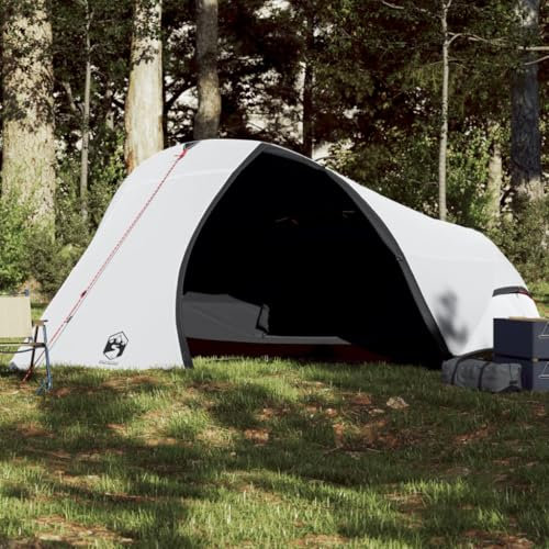 Tidyard Kuppel-Kuppelzelt Campingzelt Outdoor Zelt Trekkingzelt Camping Zelt Pop Up Zelt Bodenmatte Tragbar Wanderzelt Innenzelt Wurfzelt Strandzelt Tunnelzelt 4 Personen Weiß Dunkel Wasserdicht