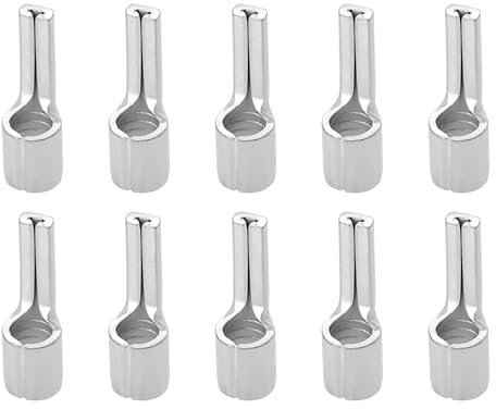 VGOL Lot de 25pcs Cosses Plates Non Isolées en Cuivre Pur étamé Connecteur à Aiguille Nue pour Tube en Cuivre Cosses Plates Câble de 10mm²
