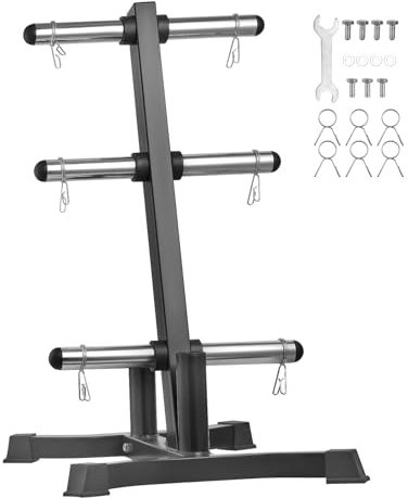 VEVOR Hantelscheibenständer, L-Rahmen-Hantelscheibenbaum für 2-Zoll-Hantelscheiben, Standard-Hantelscheibenbaum, 454 kg Tragkraft Gewichtsaufbewahrungshalter, Langhantelständer-Aufbewahrungsständer