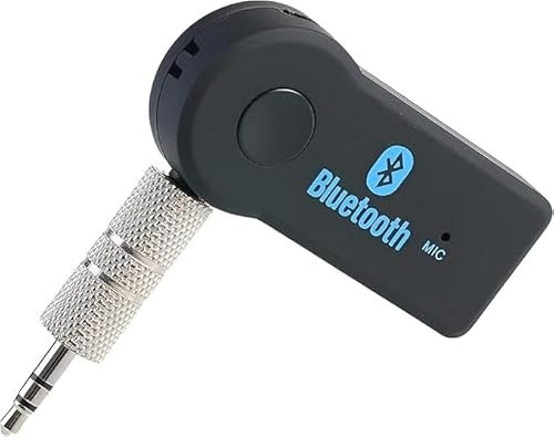 Wireless Bluetooth 3.5mm AUX Adapter, Noise Cancelling,Portable Audio WirelessTransmitter PC home Stereo, Car Receiver With Microphone, Hands-free Calls, Plug and Play
