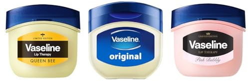 Vaseline Lip Therapy | Begränsad utgåva av fuktgivande läppbalsam set med 3 | Queen Bee, Original, Pink Bubbly (Limited Edition Set)