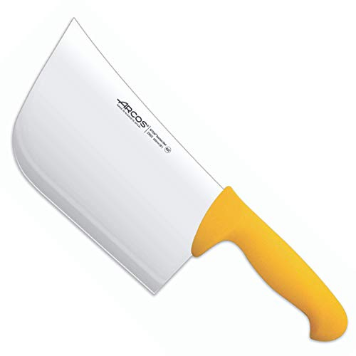 Arcos Cleaver slaktkniv – slaktkniv – 29 tum rostfritt stålblad, polypropylenhandtag, silver, identifieringssystem, robust och hygienisk, 2900-serien, gul