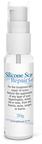 Silicone Scar Repair Gel Treatment Liquid for the Repair of Any Type of Scar Hypertrophic Keloid Old or New from Skin Trauma Acne Surgery or Burns 30 Grams (1)