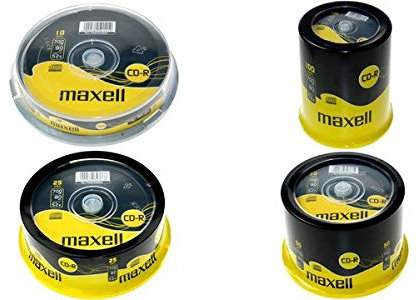 maxell CD-R 80 Minutes, 700 MB, 52X, 10 Spindle Pack of 10, Pack of 10