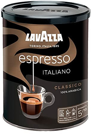 Lavazza - Caffè Espresso Black Gemahlener kaffee - Dose 250 g