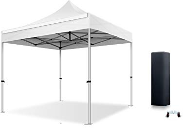 Actiexpress Tente Pliante Barnum Pliant Tonnelle Professionnelle 2x2,3X3,3x4.5,3x6,4x8 Structure en Aluminium 45mm Toit 450g/m² qualité professionelle (Blanc, 3x3)