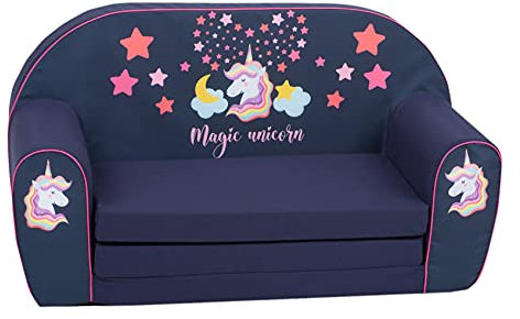 Knorrtoys 68470 - Kindersofa - Magic Unicorn, Weiß