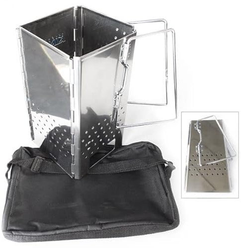 Barbacoa BBQ encendedor de carbón de acero inoxidable pesado plegable