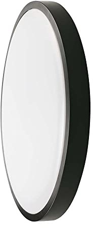 ENERGMiX 24 Watt LED Lampe mit Microwave Bewegungsmelder für Innen und Außen IP44 in schwarz Rund|Neutralweiß