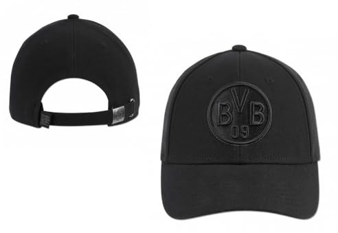 Dortmund Borussia Kappe - All Black - Cap schwarz Basecap BVB 09