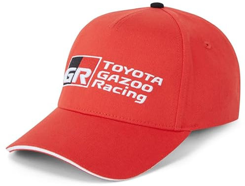 Toyota Gazoo Racing - Offizieller Merchandise-Artikel - Gebogene Baseballkappe - Rot/Weiß - Verstellbar, rot, Einheitsgröße