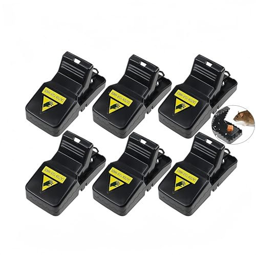 mouse traps for indoors that kill instantly trap for rats Contactless mouse trap, easy to clean, high sensitivity, stainless steel spring, 6-pack