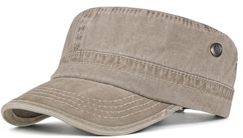 AYPOW Casquette Homme Femme Coton Vintage Casquettes Militaire, Stylé Anti-Soleil Réglable Respirable Armée Chapeau Casquette de Baseball pour Sport Extérieur