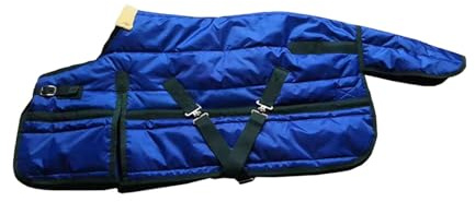 Almencla Couverture pour Cheval d'hiver Rembourrée Imperméable en Tissu Oxford avec Doublure Respirante Adaptée pour Protection des Poneys Vêtements D'Équitati, 90cm