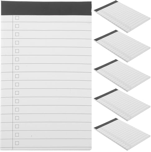 CAXUSD 6 Pièces carnet de notes cahier petite note de service petit bloc-blocs Bloc-notes petits blocs-notes White
