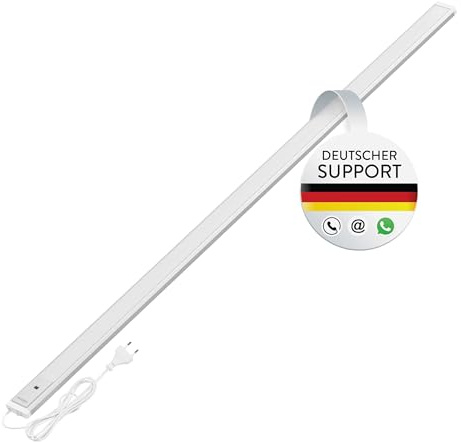 Oktaplex Riva Lampada sottopensile dimmerabile piatta LED bianco caldo 120cm illuminazione cucina con sensore 700lm illuminazione sottomobile 10W 230V argento