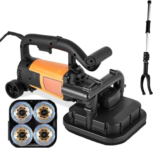 Electric Concrete Grinder with Variable Speed, Handheld Floor Polishing Machine for Metal Descaling and Surface Preparation