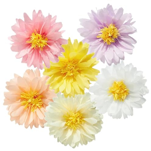 12 Pezzi Pompon Fiori di Carta 25 cm (10 Pollici), Decorazioni per Compleanno, Matrimonio, Baby Shower, Battesimo, Addobbi Festa