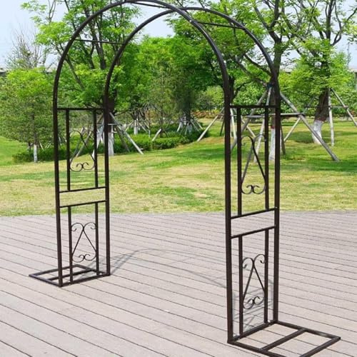 Arco de jardín para plantas trepadoras - Marco ajustable resistente a la intemperie para uso en interiores y exteriores - Soporte ideal para decoración de bodas