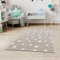 Jimri Kinderteppich DOTS l Pünktchen Gepunktet l Öko-Tex Siegel | Farbe: Beige Blau Rosa | Kinderzimmer/Jugendzimmer (Beige, 120 x 170 cm)
