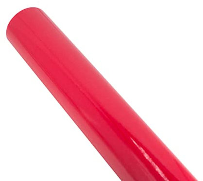 STAR Geschenkpapier 70cm x 2m Rolle einfarbig glänzend Lack Effekt Packpapier Bastelpapier (rot)