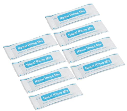 NULYLU 40 Piezas Caja De Sobres De Sal Para Lavado Nasal Instantáneo Mezcla Isotónica Para Limpieza Nasal Diaria Sal Sin De Disolución Rápida De Adultos y Niño Niña