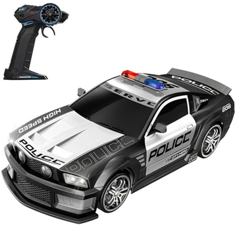 Matybobe Remote Control Drift Car Remote Control Police Car Large Size Remote Control Car 1/12 2.4GHz Remote Control Race Car with Light Kids Gift for Children Boys Girls